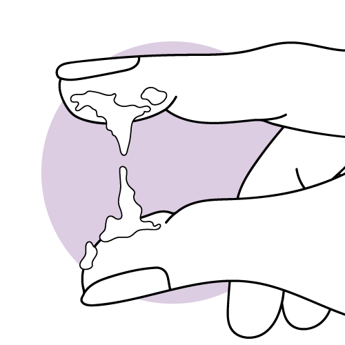 Grafik von cremigem Zervixschleim zum Eisprung hin.