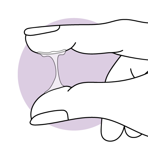Grafik mit dehnbarem Zervixschleim vor dem Eisprung.